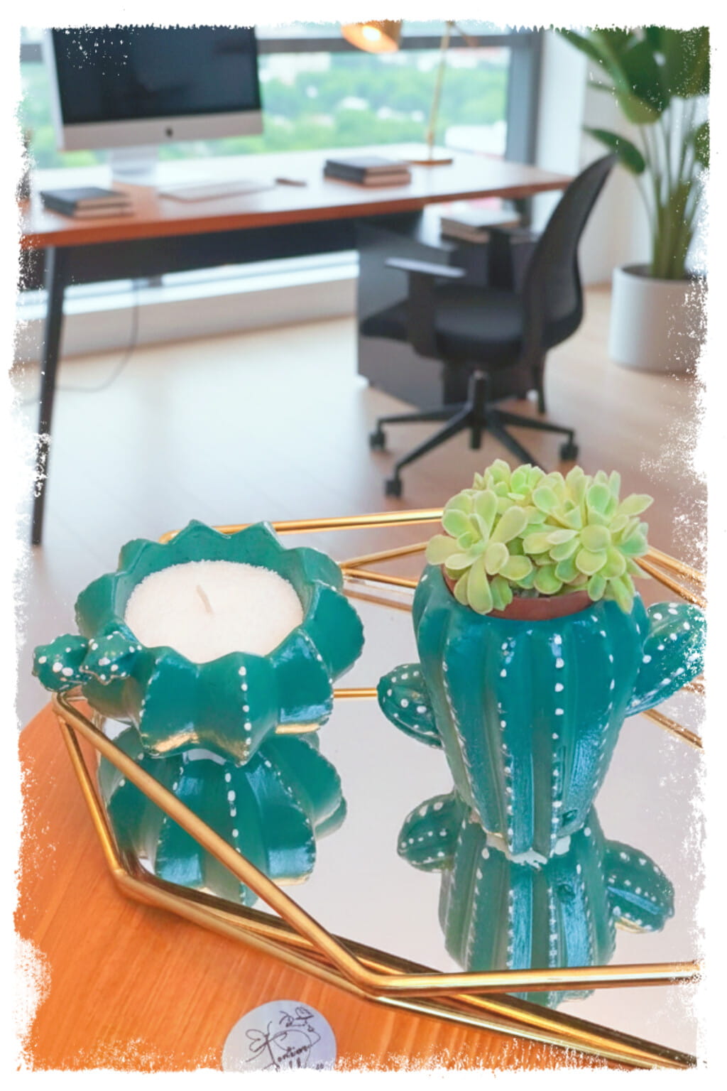 Kaktüs Saksı ve Mumluk 